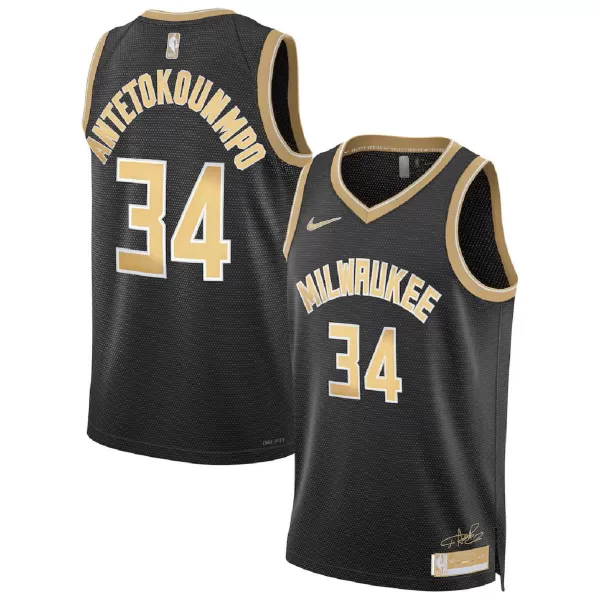 Men's Milwaukee Bucks Giannis Antetokounmpo #34 Cream Swingman Jersey 2025/26 - City Edition - minejerseys