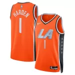 Men's Los Angeles Clippers James Harden #1 Orange Swingman Jersey 2025/26 - City Edition - minejerseys