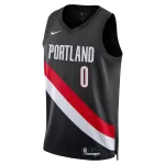 Men's Portland Trail Blazers Damian Lillard #0 Black Swingman Jersey - Icon Edition - minejerseys