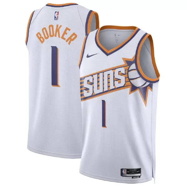Men's Phoenix Suns Devin Booker #1 White Swingman Jersey - Association Edition - minejerseys