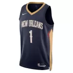 Men's New Orleans Pelicans Zion Williamson #1 Navy Swingman Jersey - Icon Edition - minejerseys