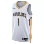 Men's New Orleans Pelicans Zion Williamson #1 White Swingman Jersey - Association Edition - minejerseys