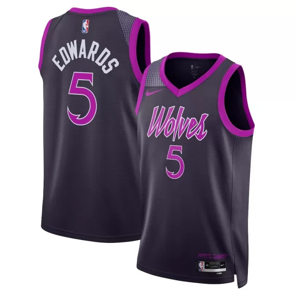 Men's Minnesota Timberwolves Anthony Edwards #5 Navy Swingman Jersey - Icon Edition - minejerseys