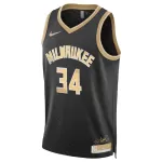 Men's Milwaukee Bucks Giannis Antetokounmpo #34 Cream Swingman Jersey 2025/26 - City Edition - minejerseys