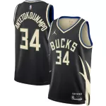 Men's Milwaukee Bucks Giannis Antetokounmpo #34 Black Swingman Jersey - Statement Edition - minejerseys
