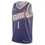 Men's Phoenix Suns Devin Booker #1 Purple Swingman Jersey 2025/ - Icon Edition - minejerseys
