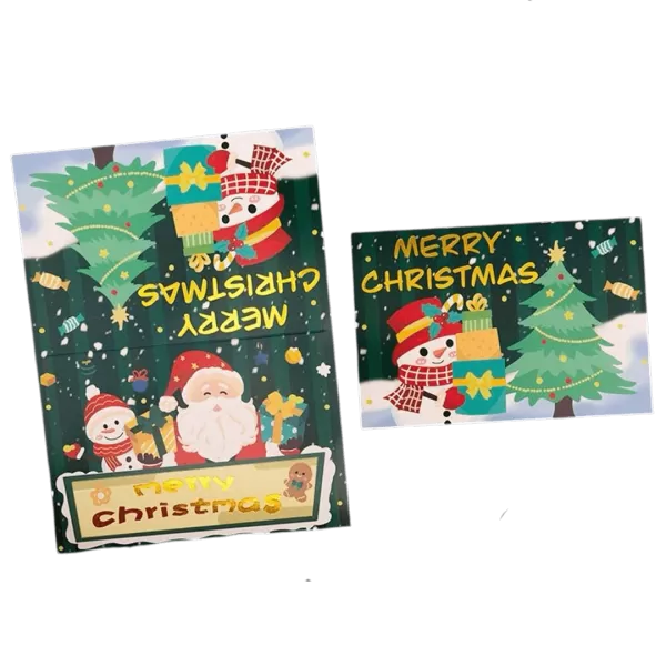 Custom Christmas Card – Snowman with Gifts – Personalized Message - minejerseys