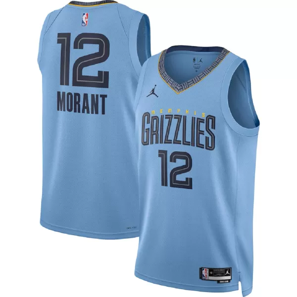 Men's Memphis Grizzlies Grizzlies Ja Morant #12 Light Blue Swingman Jersey - Statement Edition - minejerseys