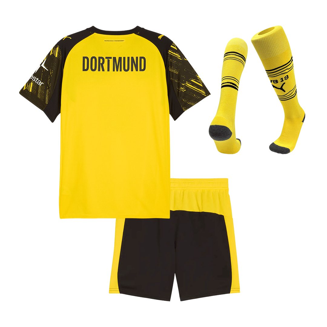 Kids Borussia Dortmund Home Jersey Full Kit 2025/26 Kids Borussia Dortmund Home Jersey Full Kit 2025/26