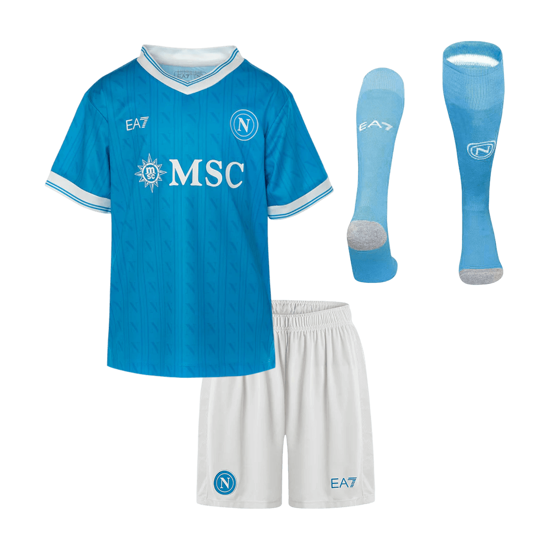 Kids Napoli Home Jersey Full Kit 2025/26