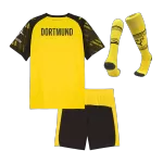 Kids Borussia Dortmund Home Jersey Full Kit 2025/26 - minejerseys