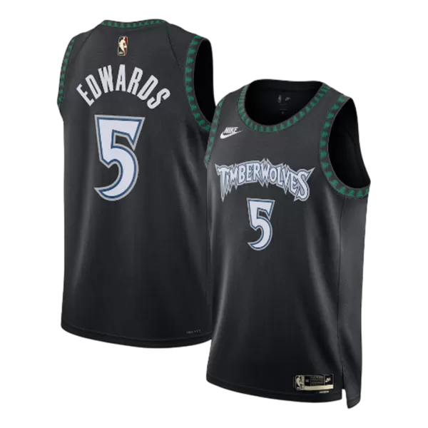 Men's Minnesota Timberwolves EDWAROS #5 Black Swingman Jersey 2026 - Classic Edition - minejerseys