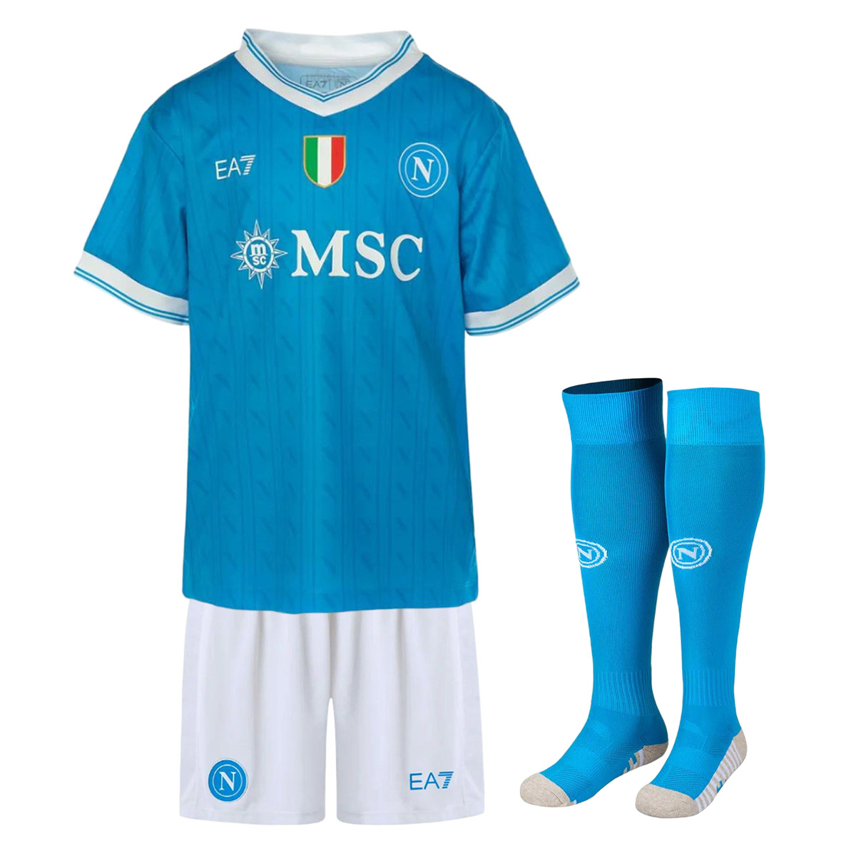 Kids Napoli Home Jersey Full Kit 2025/26 Kids Napoli Home Jersey Full Kit 2025/26