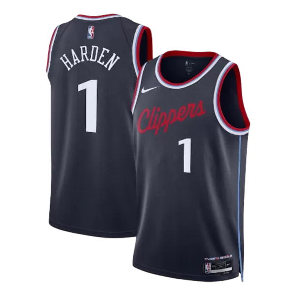 Men's Los Angeles Clippers Harden #1 Navy Swingman Jersey 2025/26 - Icon Edition - minejerseys