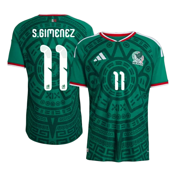 S.GIMENEZ #11 Mexico Home Match Jersey Player Version 2025/26 - minejerseys