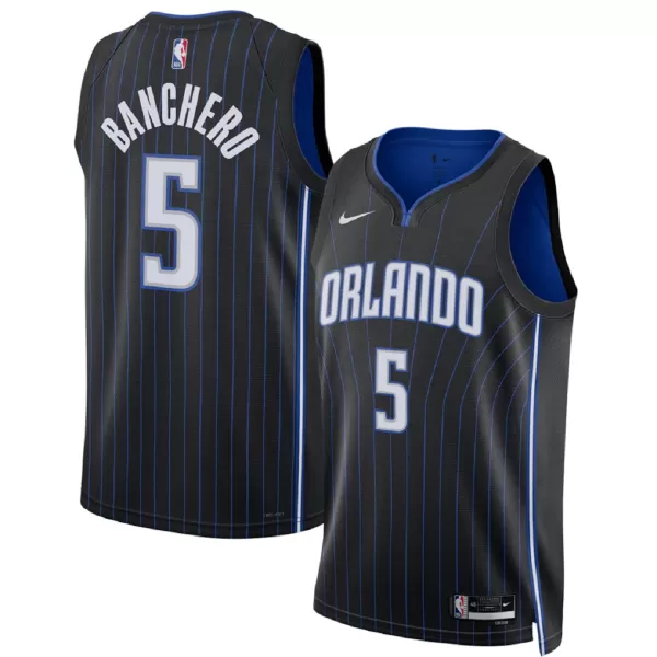 Men's Orlando Magic Paolo Banchero #5 Black Swingman Jersey - Icon Edition - minejerseys