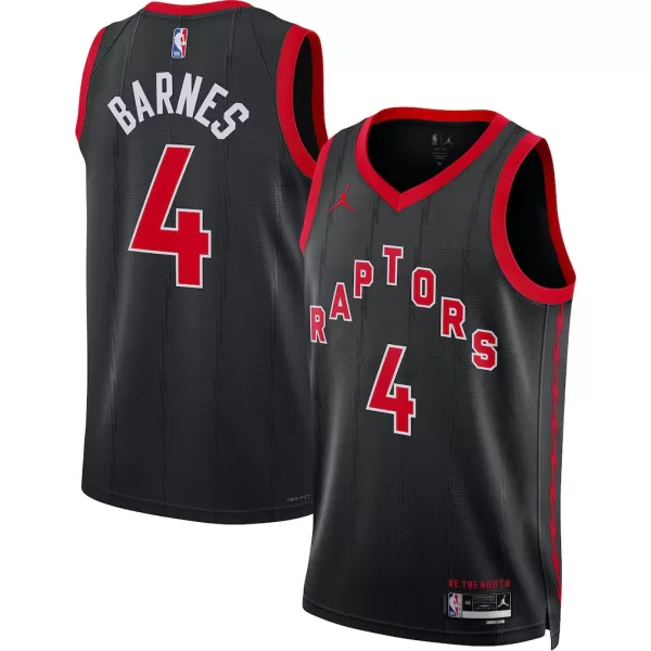 Men's Toronto Raptors Scottie Barnes #4 Black Swingman Jersey - Statement Edition - minejerseys