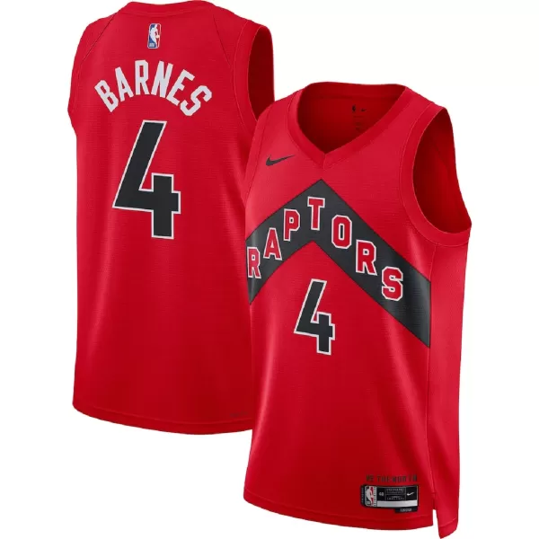 Men's Toronto Raptors Scottie Barnes #4 Red Swingman Jersey - Statement Edition - minejerseys