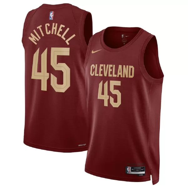Men's Cleveland Cavaliers Donovan Mitchell #45 Wine Swingman Jersey - Icon Edition - minejerseys