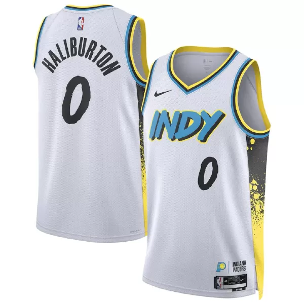 Men's Indiana Pacers Tyrese Haliburton #0 Black Swingman Jersey - City Edition - minejerseys