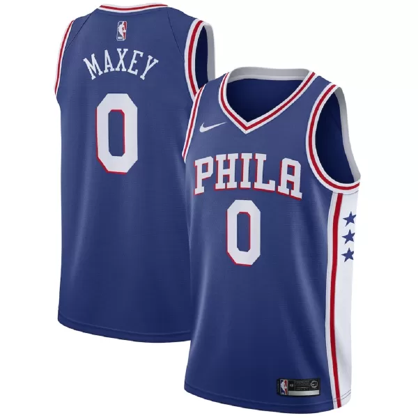 Men's Philadelphia 76ers Tyrese Maxey #0 Red Swingman Jersey - Statement Edition - minejerseys