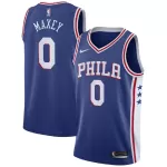 Men's Philadelphia 76ers Tyrese Maxey #0 Royal Swingman Jersey - Icon Edition - minejerseys