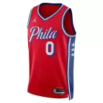 Men's Philadelphia 76ers Tyrese Maxey #0 Red Swingman Jersey - Statement Edition - minejerseys