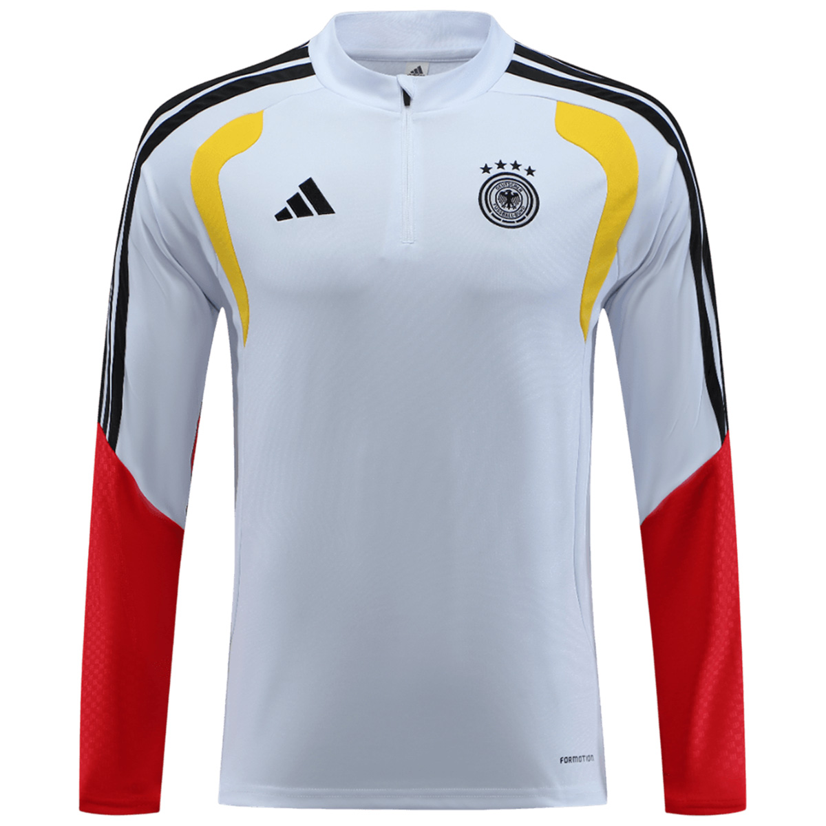 Germany Zipper Sweatshirt Kit(Top+Pants) White 2026 Germany Zipper Sweatshirt Kit(Top+Pants) White 2026