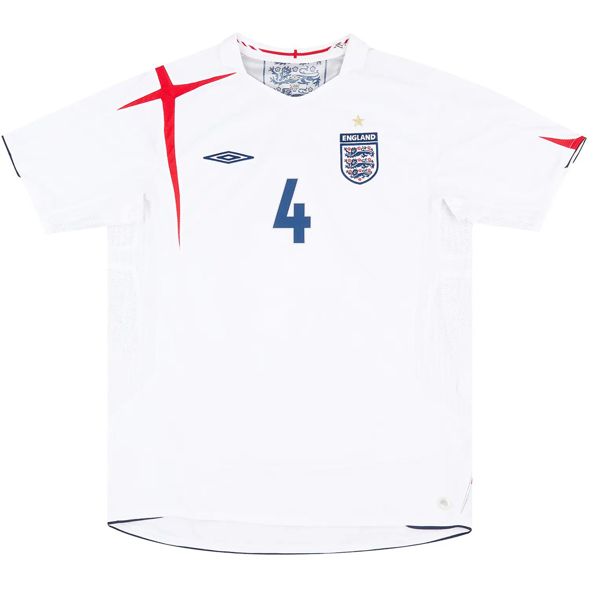 Gerrard #4 Retro England Home Jersey World Cup 2006 Gerrard #4 Retro England Home Jersey World Cup 2006