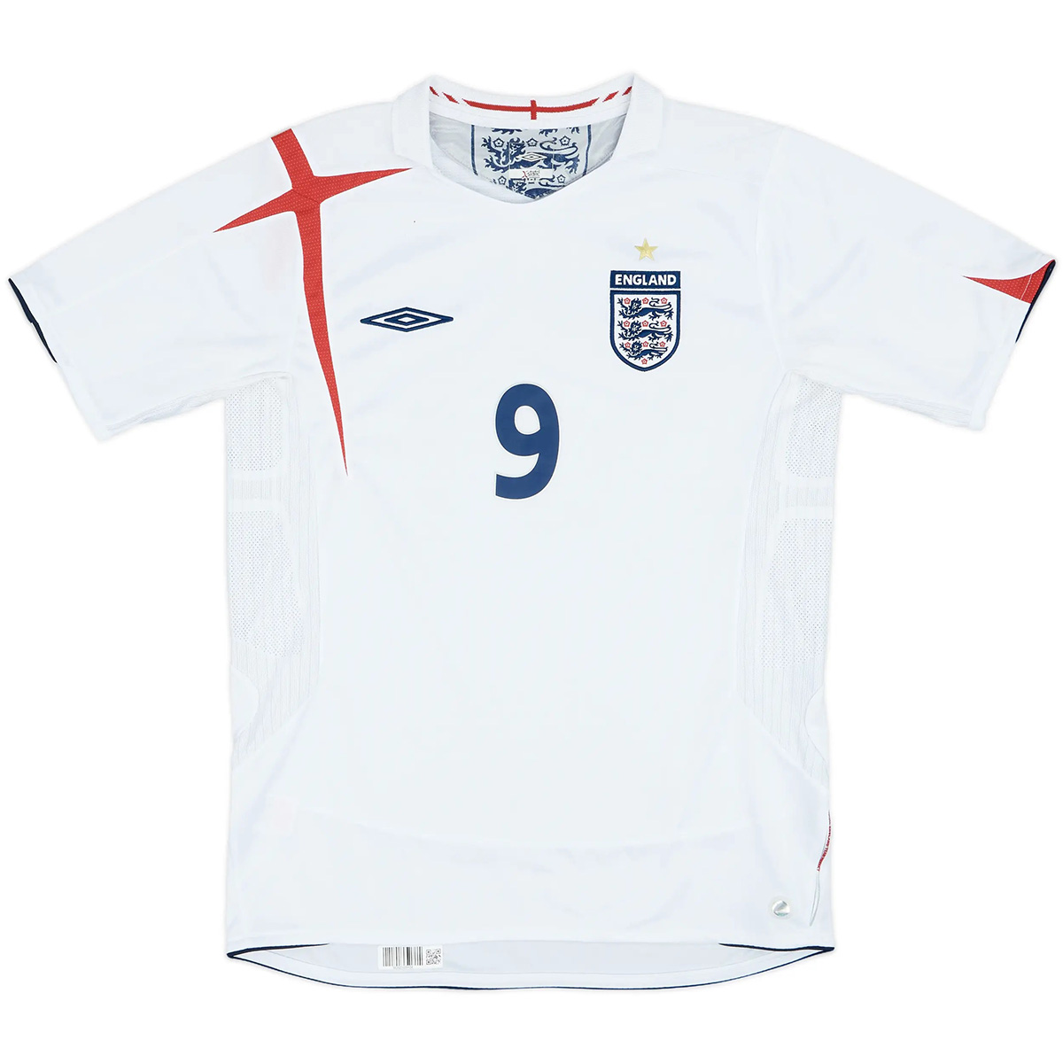 Rooney #9 Retro England Home Jersey World Cup 2006