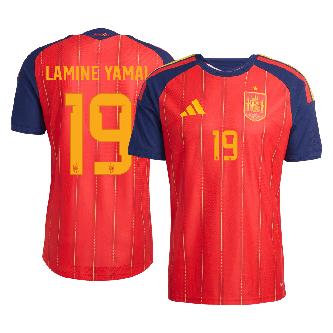 LAMINE YAMAL #19 Spain Home Match Jersey Player Version 2025/26