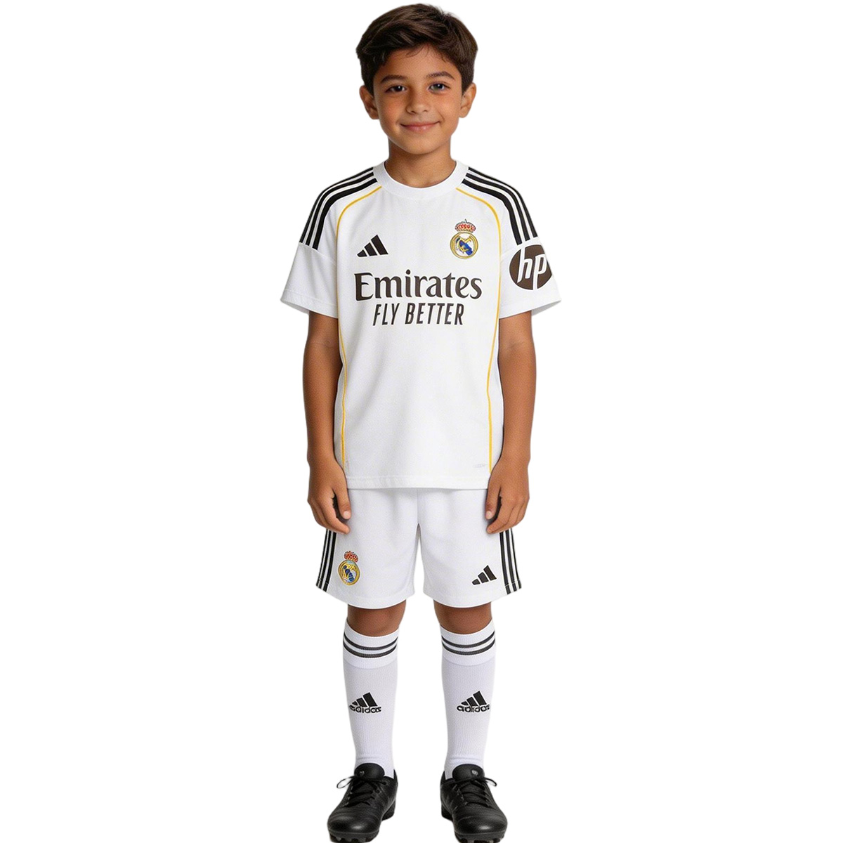 Kids Real Madrid Home Jersey Full Kit 2025/26