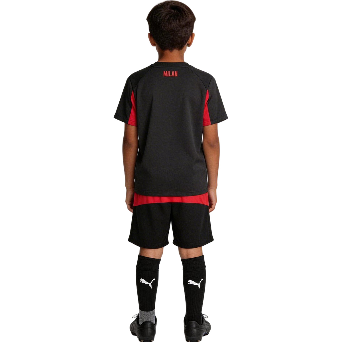 Kids AC Milan Home Jersey Full Kit 2025/26