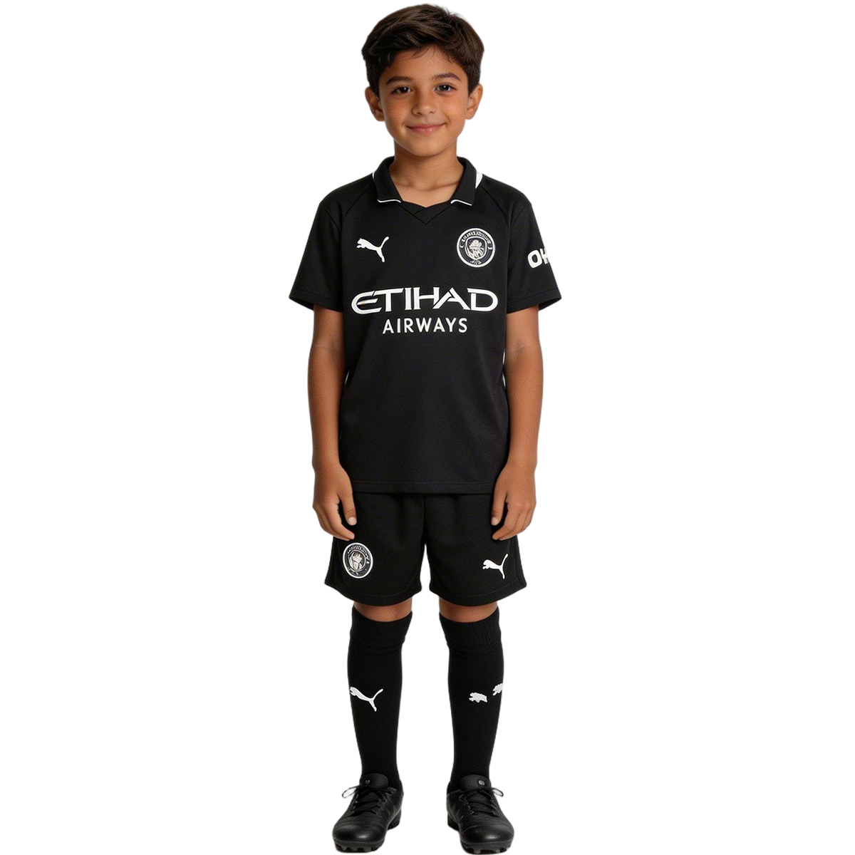 Kids Manchester City Away Jersey Full Kit 2025/26