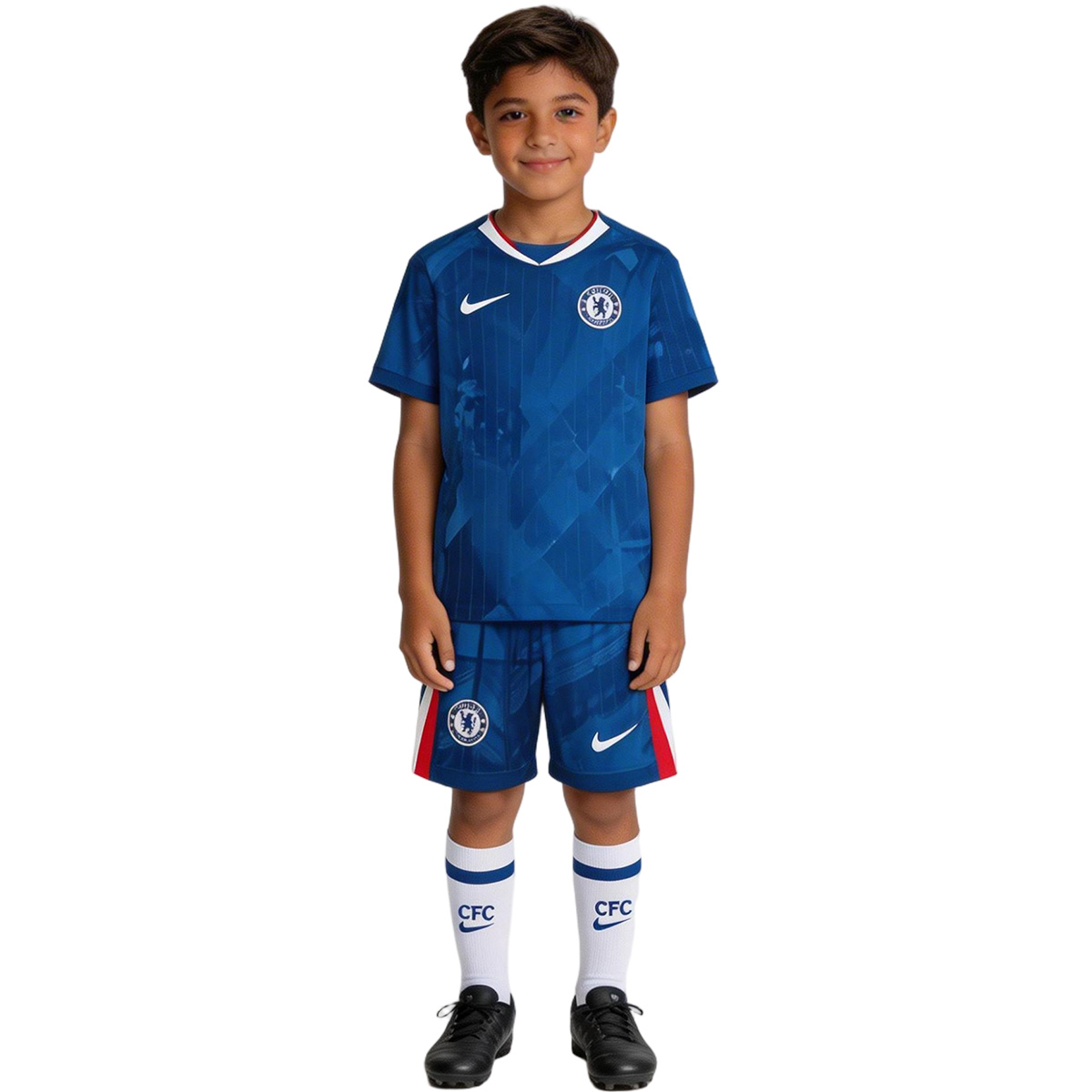 Kids Chelsea Home Jersey Full Kit 2025/26