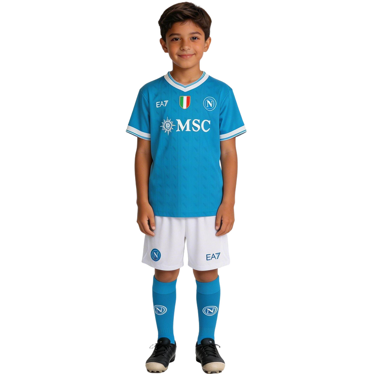 Kids Napoli Home Jersey Full Kit 2025/26