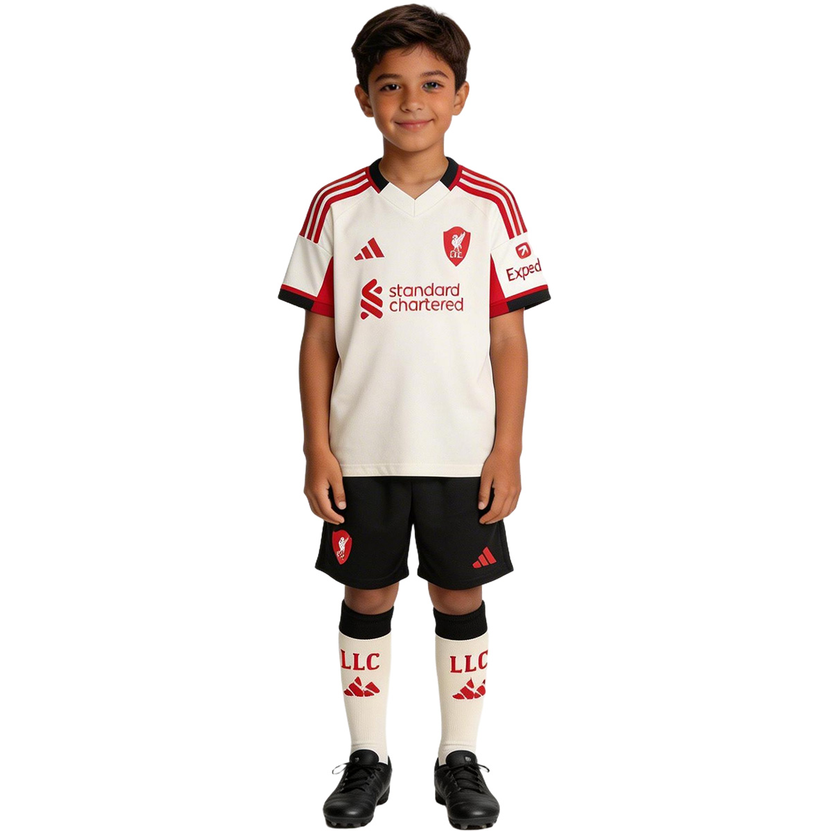 Kids Liverpool Away Jersey Full Kit 2025/26