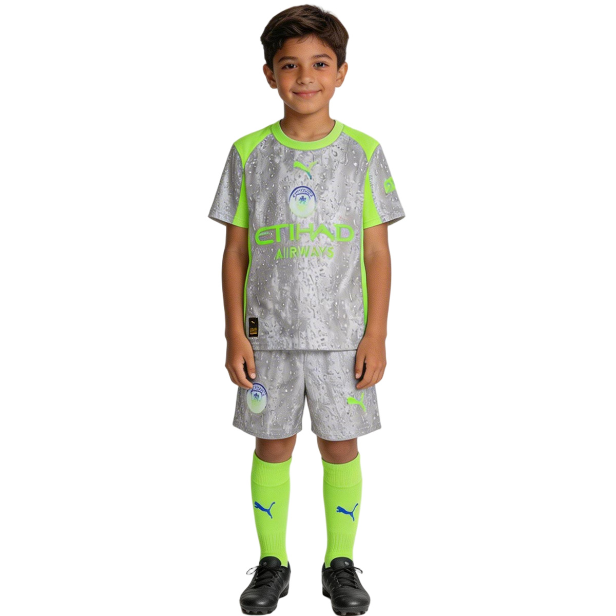 Kids Manchester City Third Jersey Full Kit 2025/26