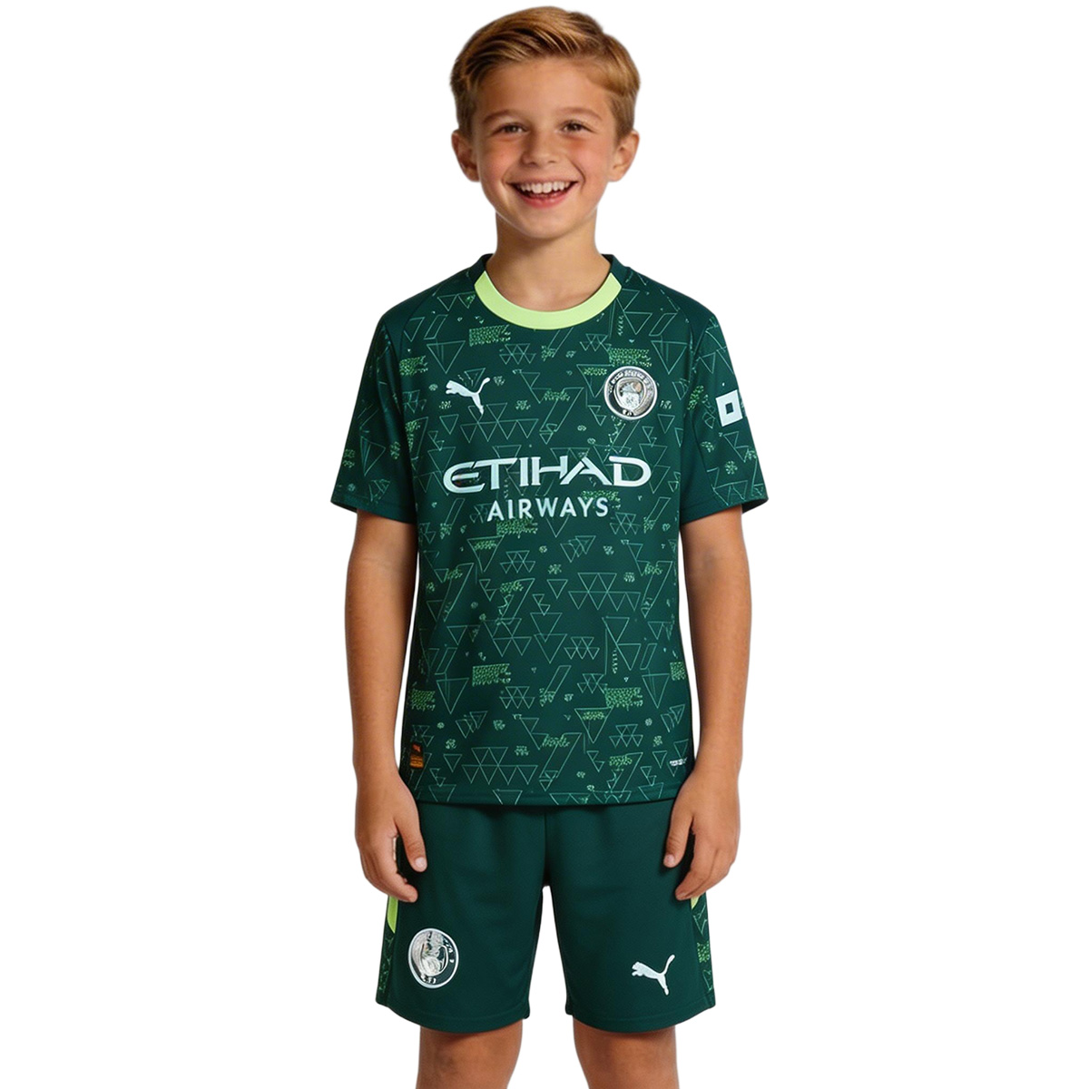 Kids Manchester City EA Sport Fourth Jersey Kit 2025/26