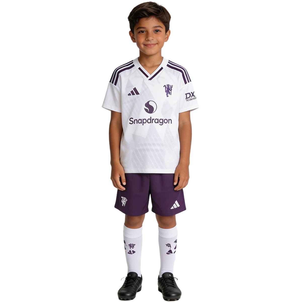 Kids Manchester United Away Jersey Full Kit 2025/26