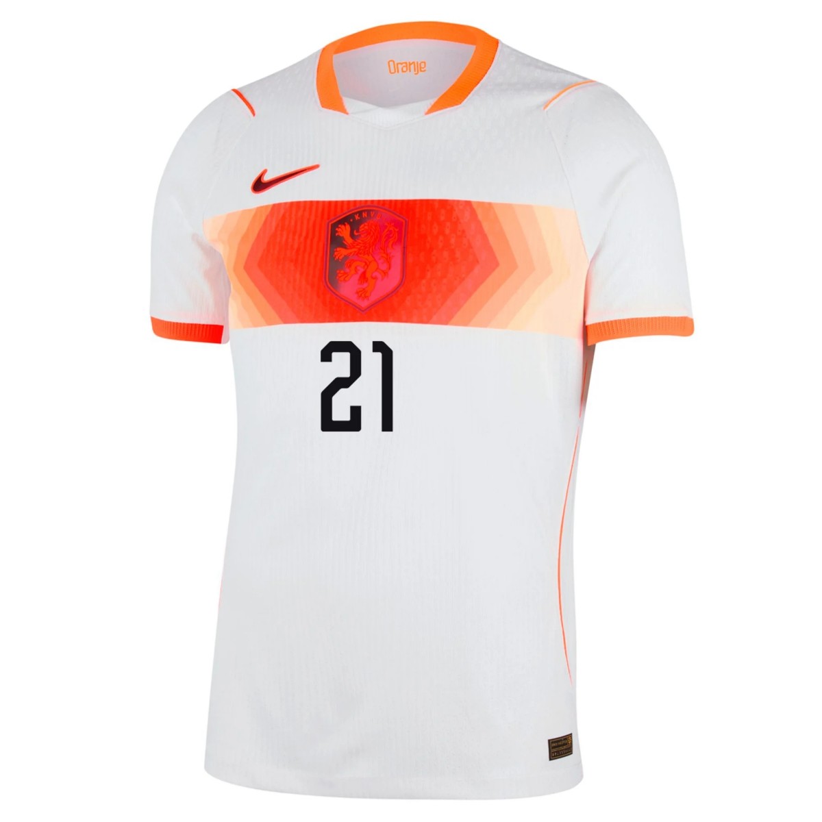 F.DE JONG #21 Netherlands Away Match Jersey Player Version World Cup 2026