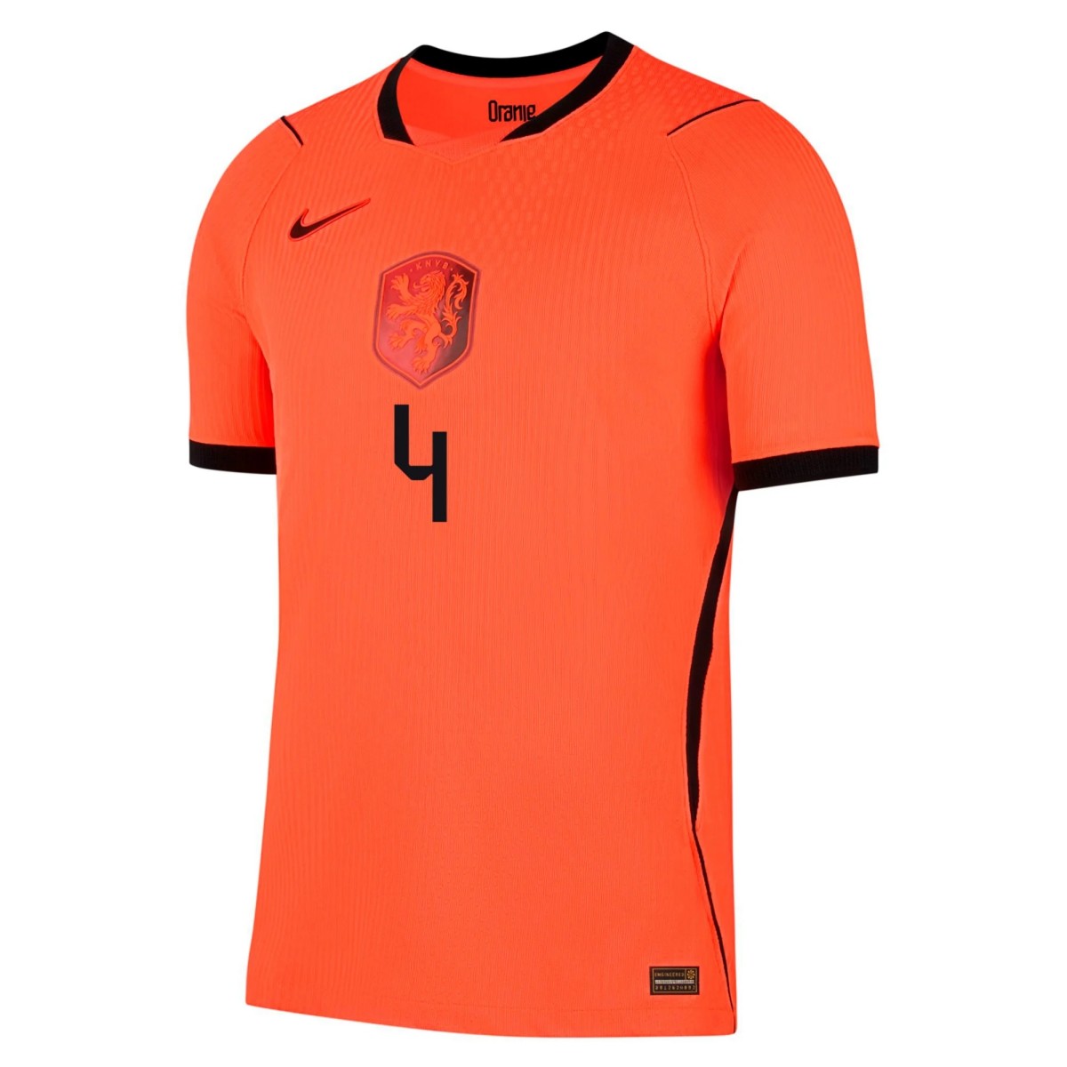 VIRGIL #4 Netherlands Home Match Jersey Player Version World Cup 2026