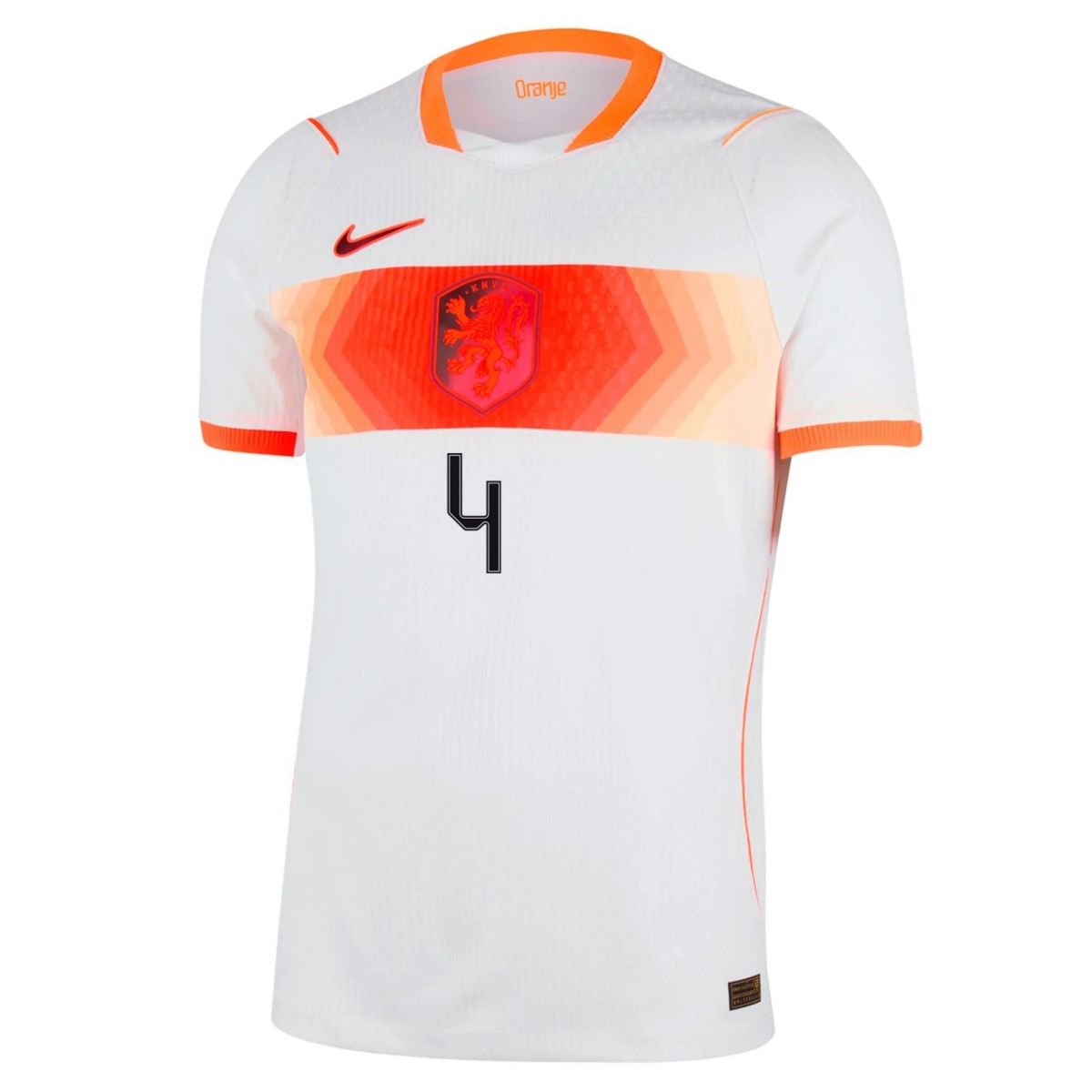VIRGIL #4 Netherlands Away Match Jersey Player Version World Cup 2026