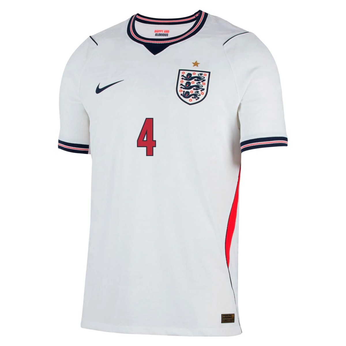 Rice #4 England Home Match Jersey Player Version World Cup 2026