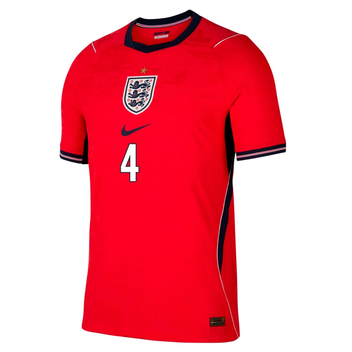 Rice #4 England Away Match Jersey Player Version World Cup 2026