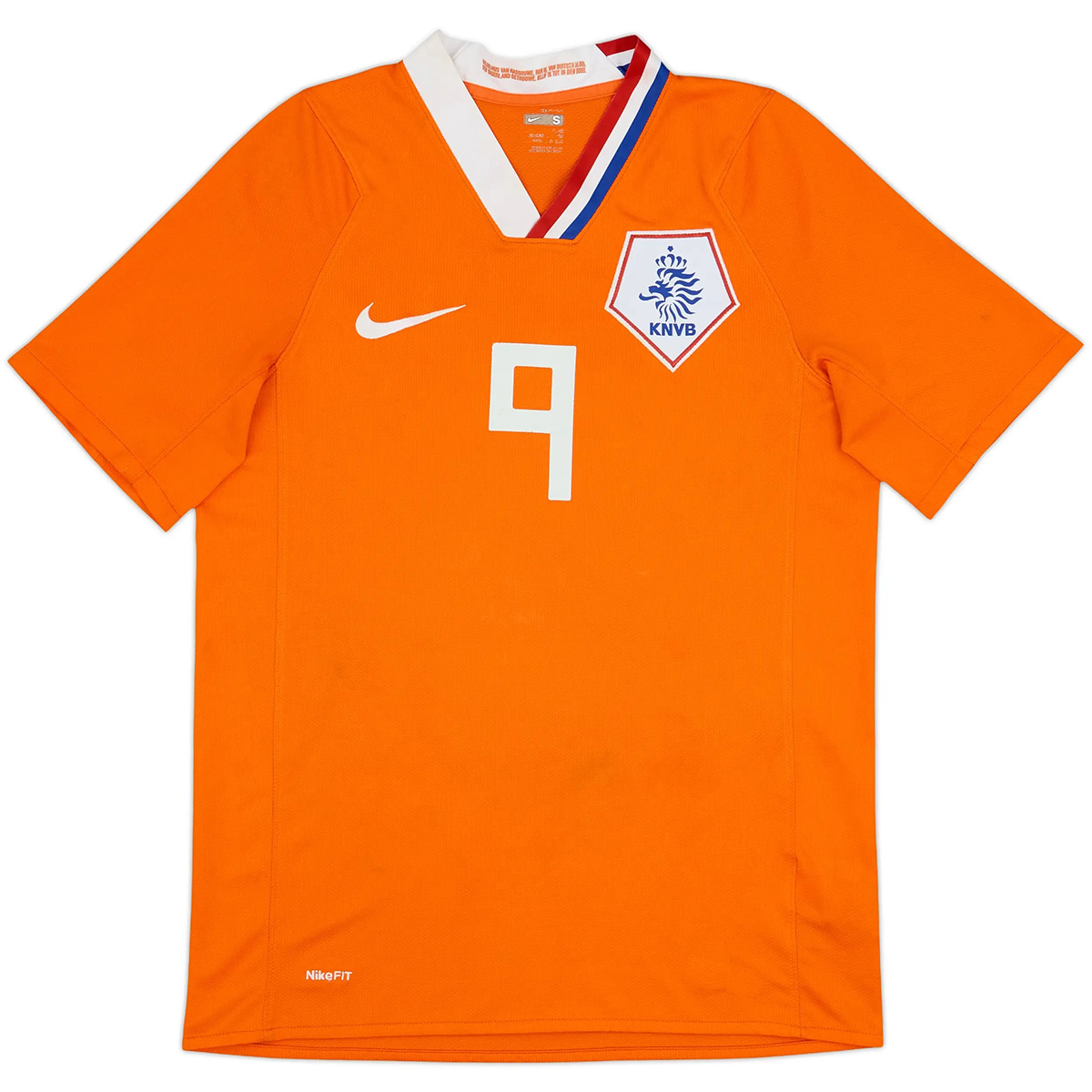 V. NISTELROOY #9 Retro Netherlands Home Jersey Euro 2008